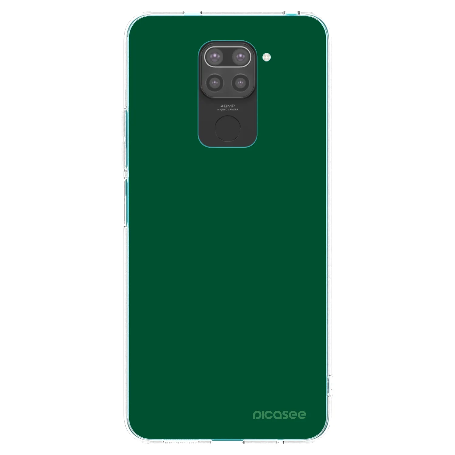 Picasee silikonowe czarne etui na Xiaomi Redmi Note 9 - Green Gleam