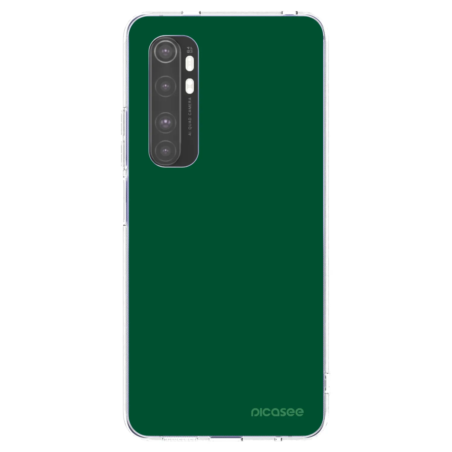 Picasee silikonowe przeźroczyste etui na Xiaomi Mi Note 10 Lite - Green Gleam