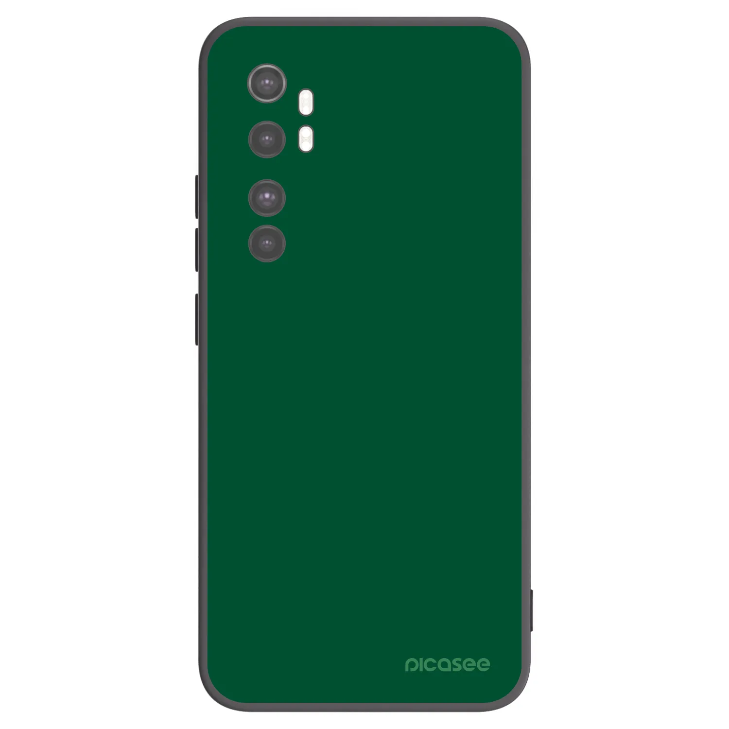 Picasee silikonowe czarne etui na Xiaomi Mi Note 10 Lite - Green Gleam