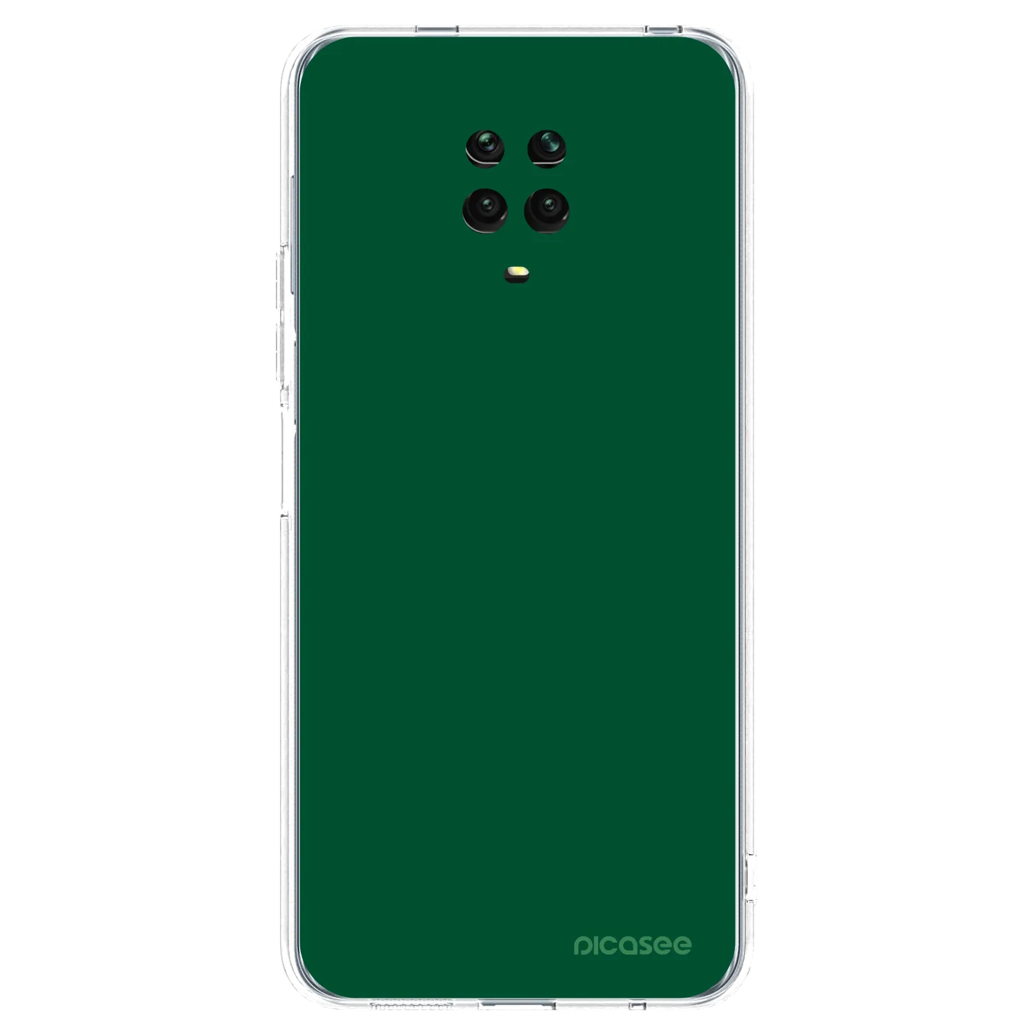 Picasee silikonowe przeźroczyste etui na Xiaomi Redmi Note 9S - Green Gleam
