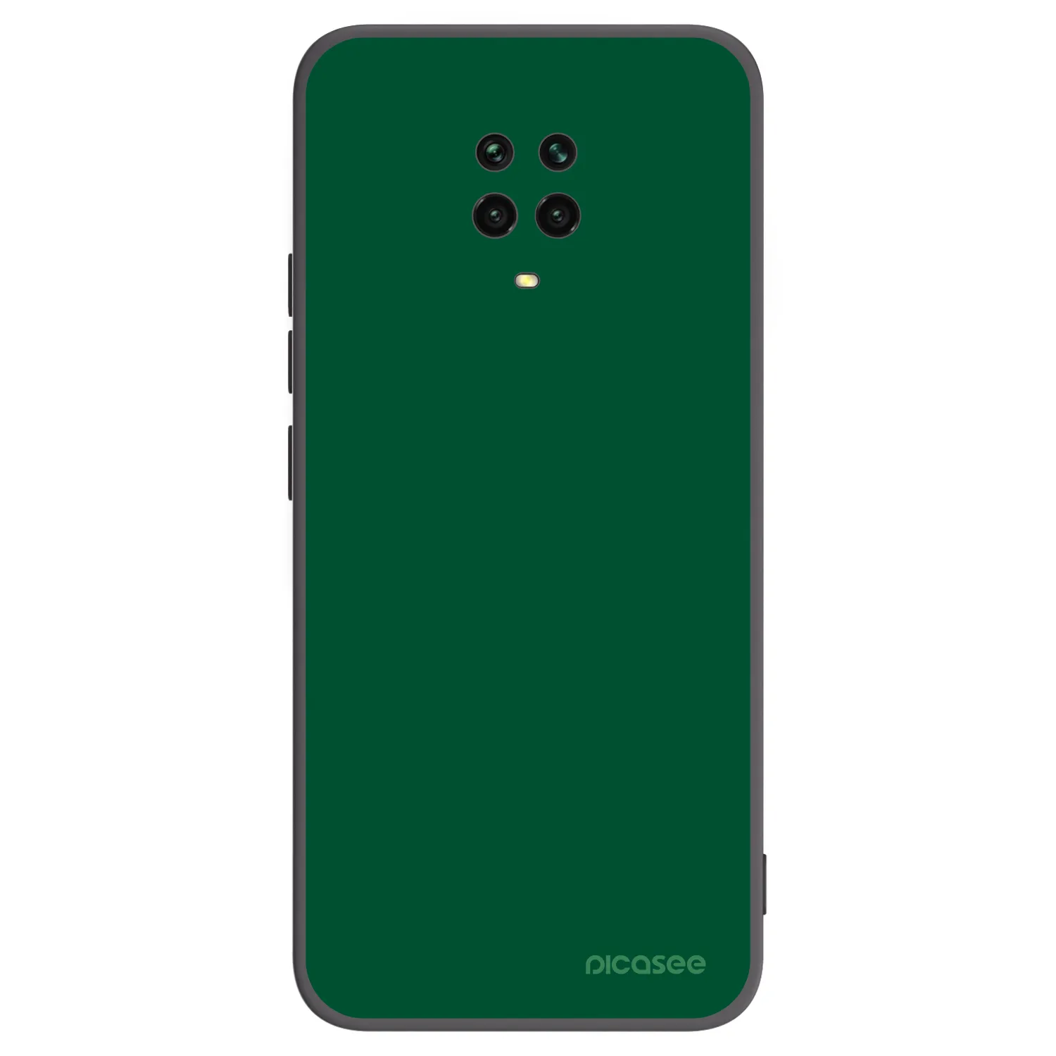 Picasee silikonowe czarne etui na Xiaomi Redmi Note 9S - Green Gleam