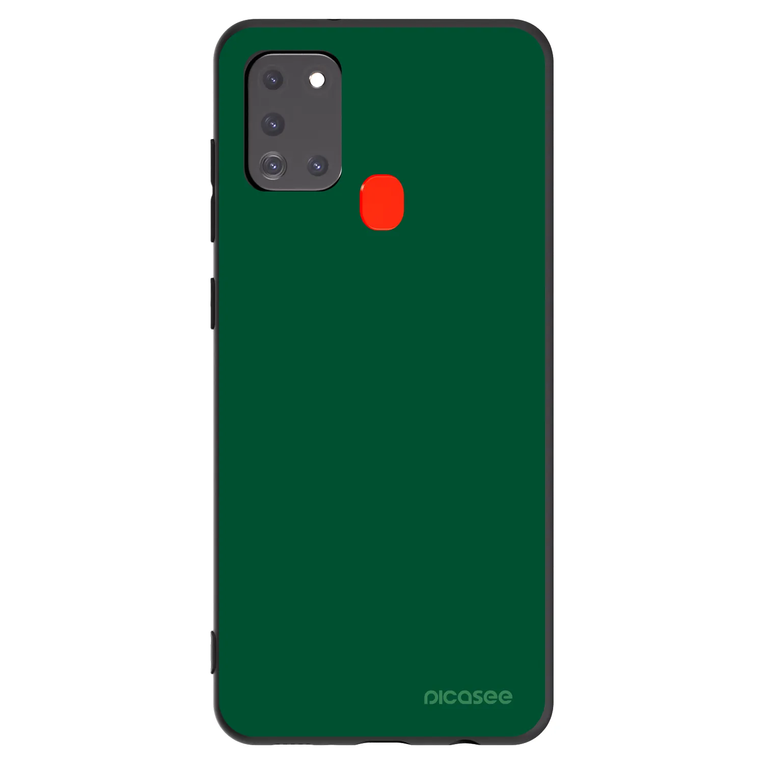 Picasee silikonowe czarne etui na Samsung Galaxy A21s - Green Gleam