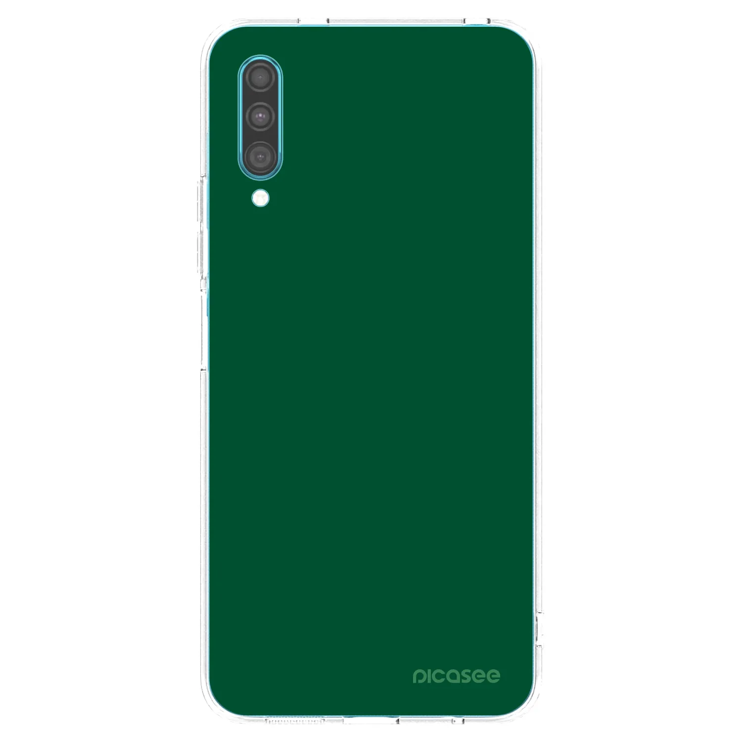 Picasee silikonowe przeźroczyste etui na Samsung Galaxy A30s A307F - Green Gleam