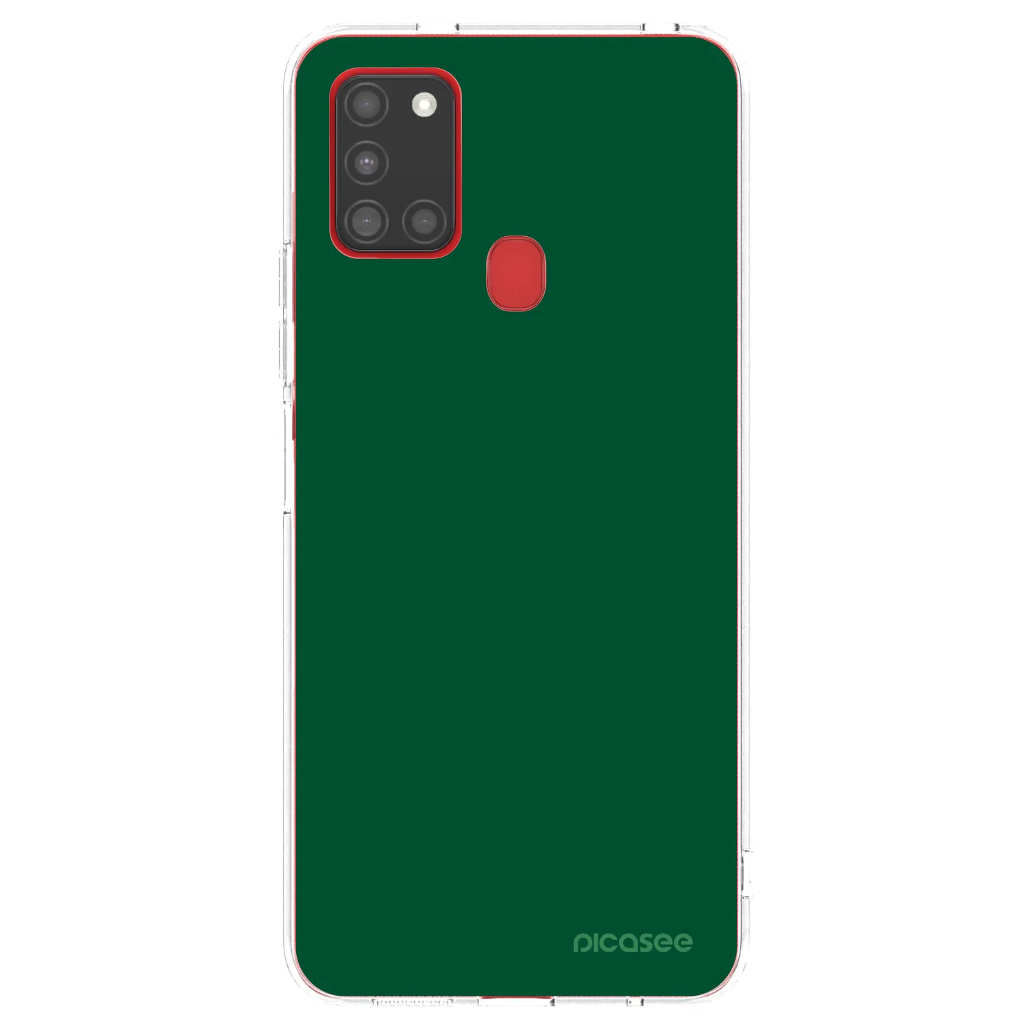 Picasee silikonowe przeźroczyste etui na Samsung Galaxy A21s - Green Gleam