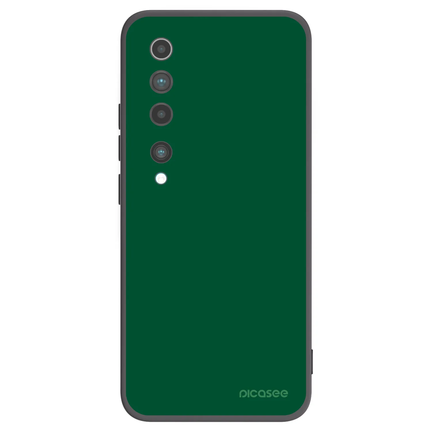 Picasee silikonowe czarne etui na Xiaomi Mi 10 - Green Gleam