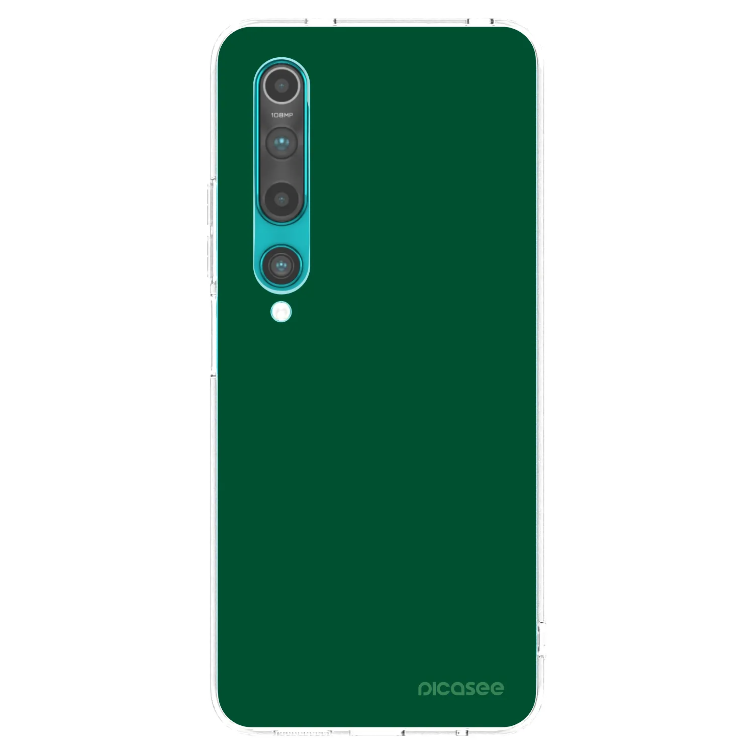 Picasee silikonowe przeźroczyste etui na Xiaomi Mi 10 - Green Gleam