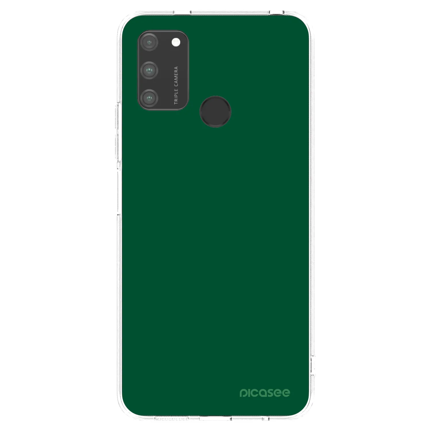 Picasee silikonowe przeźroczyste etui na Honor 9A - Green Gleam
