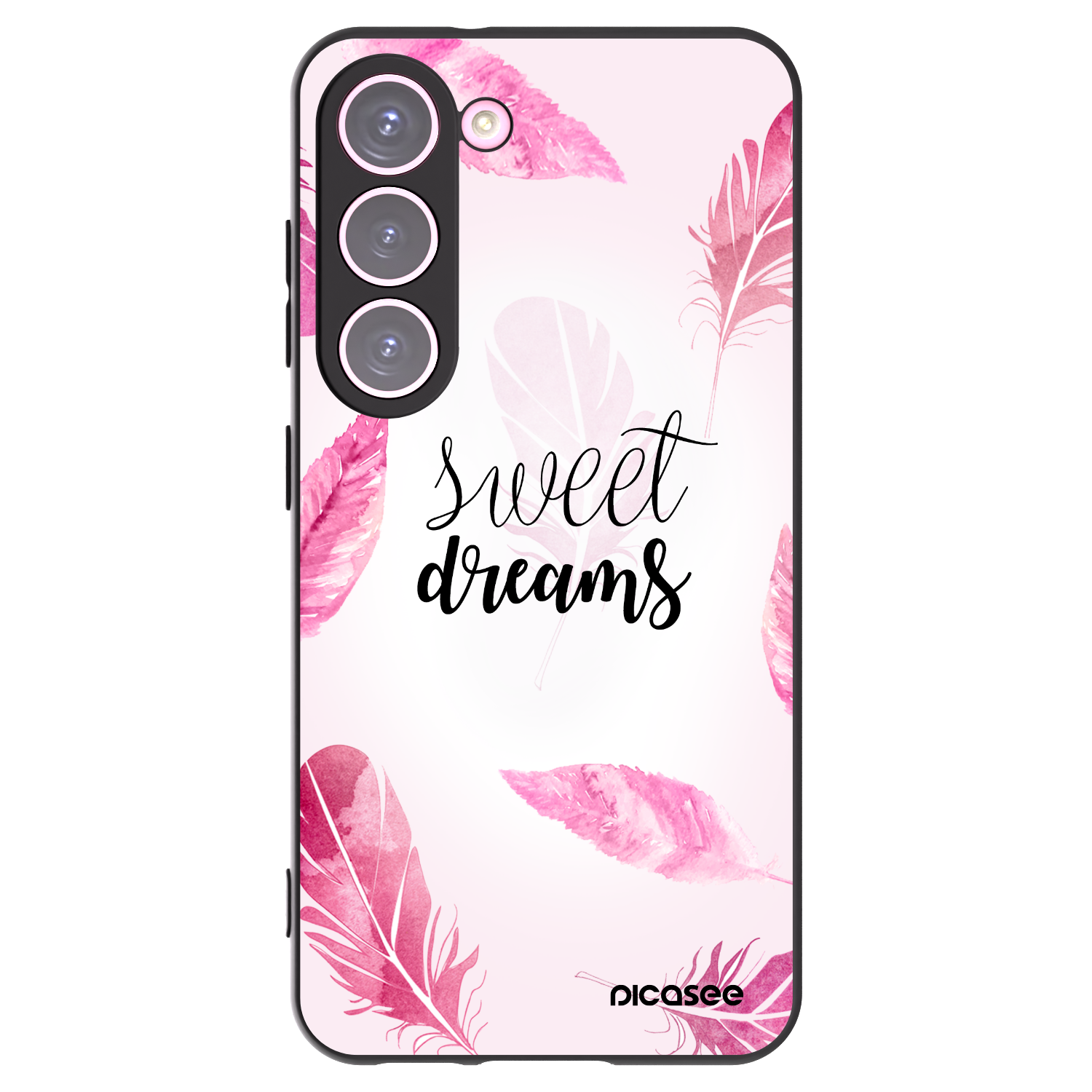 Picasee silikonowe czarne etui na Samsung Galaxy S23 5G - Sweet dreams