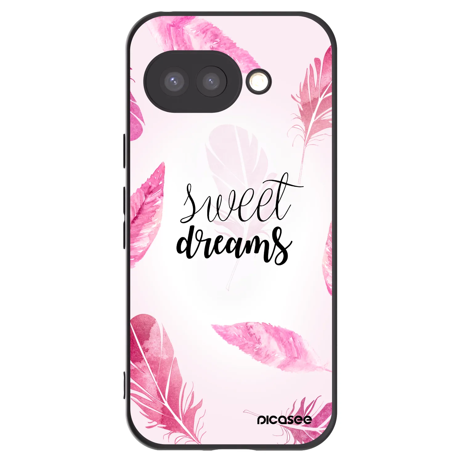 Picasee silikonowe czarne etui na Google Pixel 9a - Sweet dreams