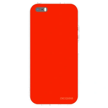 Picasee silikonowe przeźroczyste etui na Apple iPhone 5/5S/SE - Maranello Red