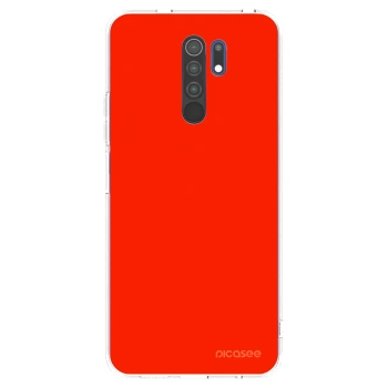 Picasee silikonowe przeźroczyste etui na Xiaomi Redmi 9 - Maranello Red