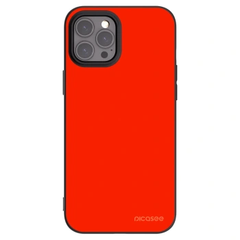 Picasee silikonowe czarne etui na Apple iPhone 12 Pro Max - Maranello Red