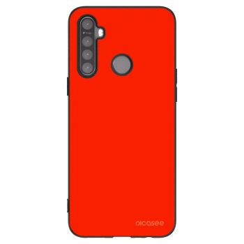 Picasee silikonowe czarne etui na Realme 5 - Maranello Red