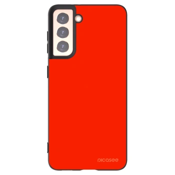 Picasee silikonowe czarne etui na Samsung Galaxy S21 5G G991B - Maranello Red