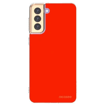 Picasee silikonowe przeźroczyste etui na Samsung Galaxy S21+ 5G G996F - Maranello Red