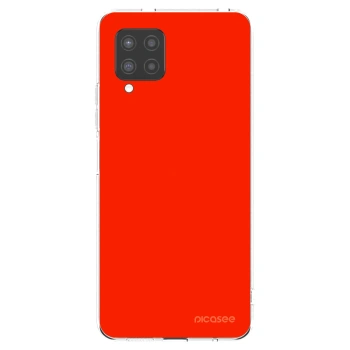 Picasee silikonowe przeźroczyste etui na Samsung Galaxy A42 A426B - Maranello Red