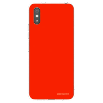 Picasee silikonowe przeźroczyste etui na Xiaomi Redmi 9AT - Maranello Red