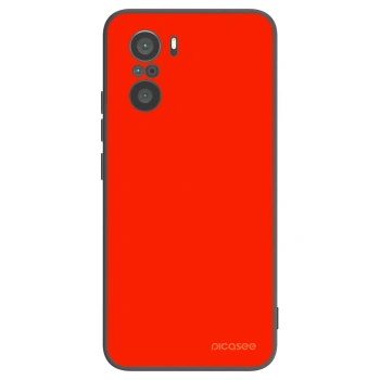 Picasee silikonowe czarne etui na Xiaomi Poco F3 - Maranello Red