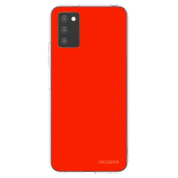 Picasee silikonowe przeźroczyste etui na Samsung Galaxy A02s A025G - Maranello Red