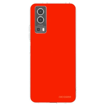 Picasee silikonowe przeźroczyste etui na Vivo Y72 5G - Maranello Red