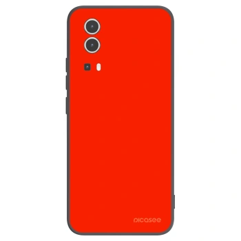 Picasee silikonowe czarne etui na Vivo Y72 5G - Maranello Red