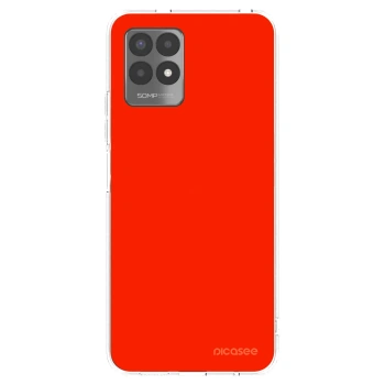 Picasee silikonowe przeźroczyste etui na Realme 8i - Maranello Red