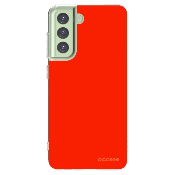 Picasee silikonowe przeźroczyste etui na Samsung Galaxy S21 FE 5G - Maranello Red