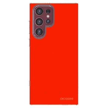Picasee silikonowe przeźroczyste etui na Samsung Galaxy S22 Ultra 5G - Maranello Red