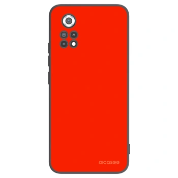 Picasee silikonowe czarne etui na Xiaomi Poco X4 Pro 5G - Maranello Red