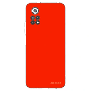 Picasee silikonowe przeźroczyste etui na Xiaomi Poco X4 Pro 5G - Maranello Red