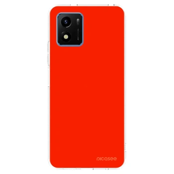 Picasee silikonowe przeźroczyste etui na Vivo Y01 - Maranello Red
