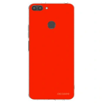 Picasee silikonowe przeźroczyste etui na Huawei P Smart - Maranello Red