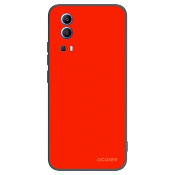 Picasee silikonowe czarne etui na Vivo Y52 5G - Maranello Red