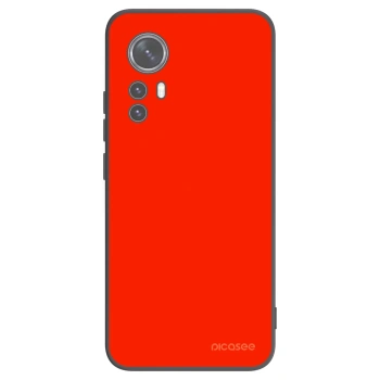 Picasee silikonowe czarne etui na Xiaomi 12X - Maranello Red