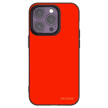 Picasee silikonowe czarne etui na Apple iPhone 14 Pro - Maranello Red