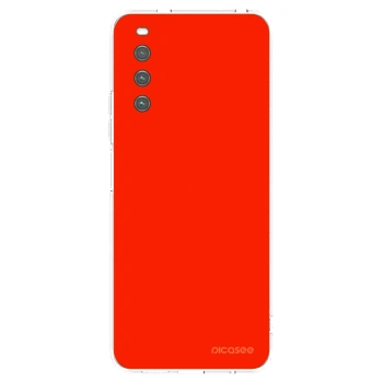 Picasee silikonowe przeźroczyste etui na Sony Xperia 10 IV 5G - Maranello Red