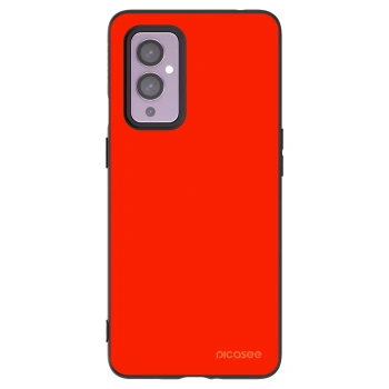 Picasee silikonowe czarne etui na OnePlus 9 - Maranello Red