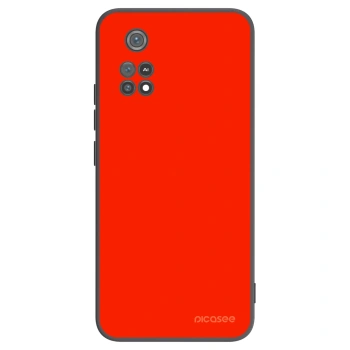 Picasee silikonowe czarne etui na Xiaomi Poco M4 Pro - Maranello Red