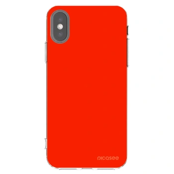 Picasee silikonowe przeźroczyste etui na Apple iPhone X/XS - Maranello Red