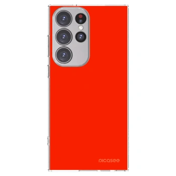 Picasee silikonowe przeźroczyste etui na Samsung Galaxy S23 Ultra 5G - Maranello Red