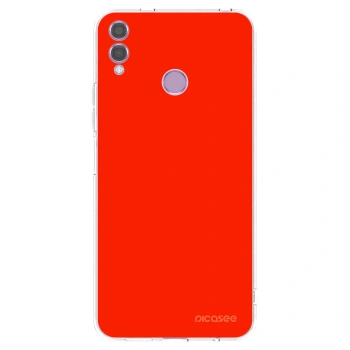 Picasee silikonowe przeźroczyste etui na Honor 8X - Maranello Red