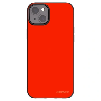 Picasee silikonowe czarne etui na Apple iPhone 15 Plus - Maranello Red