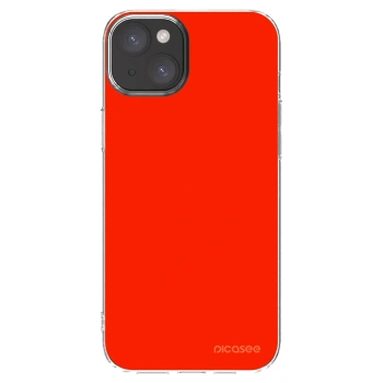 Picasee silikonowe przeźroczyste etui na Apple iPhone 15 Plus - Maranello Red