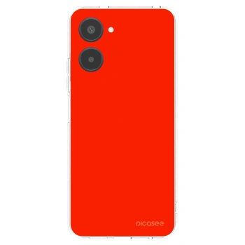 Picasee silikonowe przeźroczyste etui na Realme 10 4G - Maranello Red