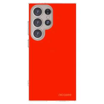 Picasee silikonowe przeźroczyste etui na Samsung Galaxy S24 Ultra S928B 5G - Maranello Red
