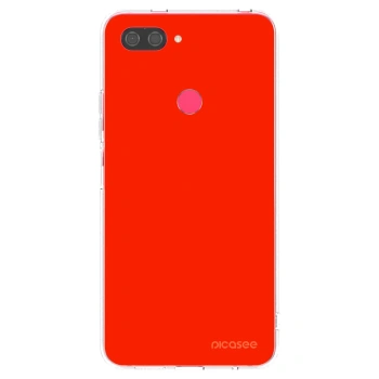 Picasee silikonowe przeźroczyste etui na Xiaomi Mi 8 Lite - Maranello Red