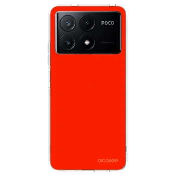 Picasee silikonowe przeźroczyste etui na Xiaomi Poco X6 Pro - Maranello Red