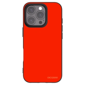 Picasee silikonowe czarne etui na Apple iPhone 16 Pro - Maranello Red