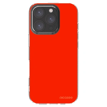 Picasee silikonowe przeźroczyste etui na Apple iPhone 16 Pro - Maranello Red