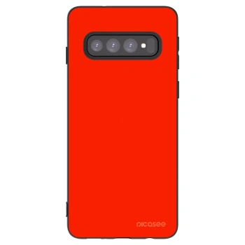 Picasee silikonowe czarne etui na Samsung Galaxy S10 G973 - Maranello Red